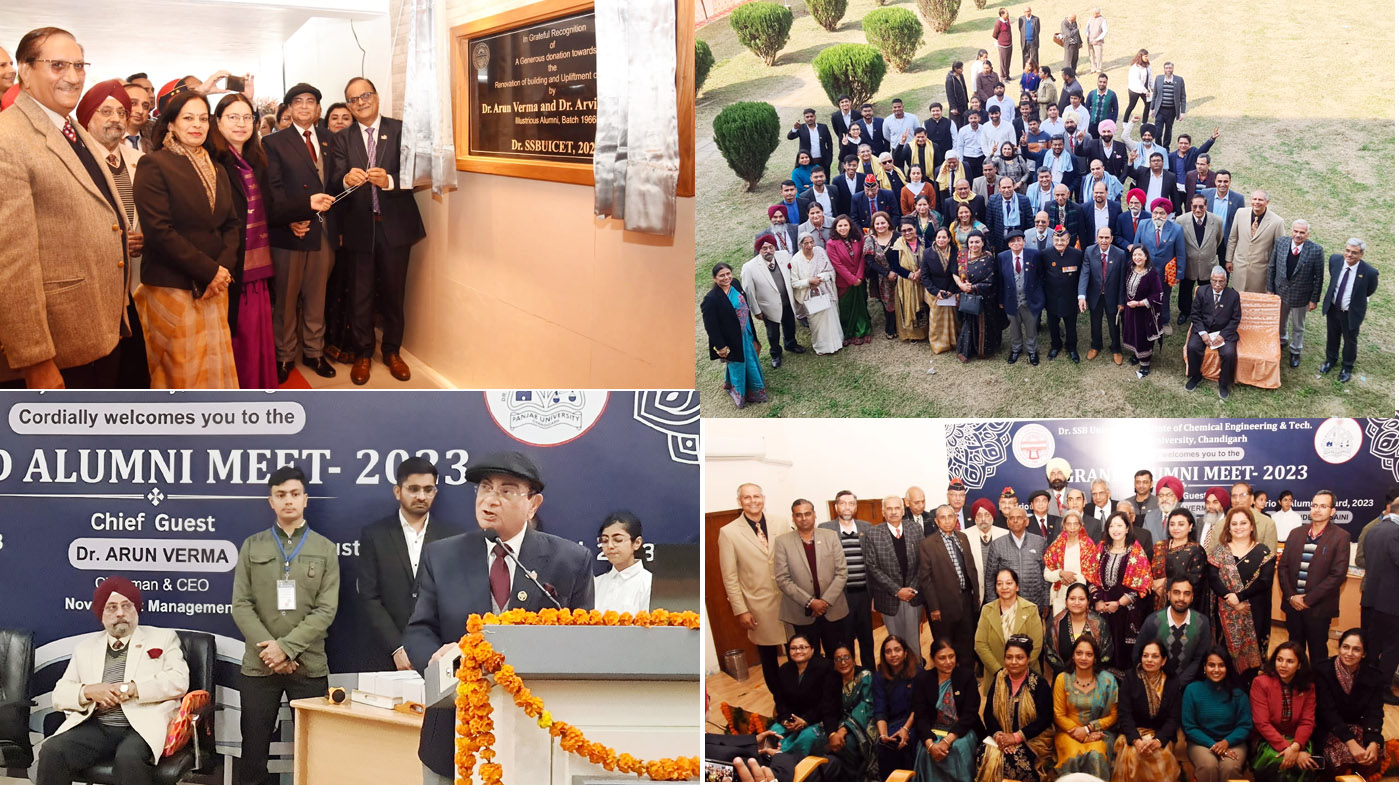 FELICITATIONS TO ILLUSTRIOUS ALUMNI DURINGTHE GRAND ALUMNI REUNION 2023 OF DR. SSBUICET
